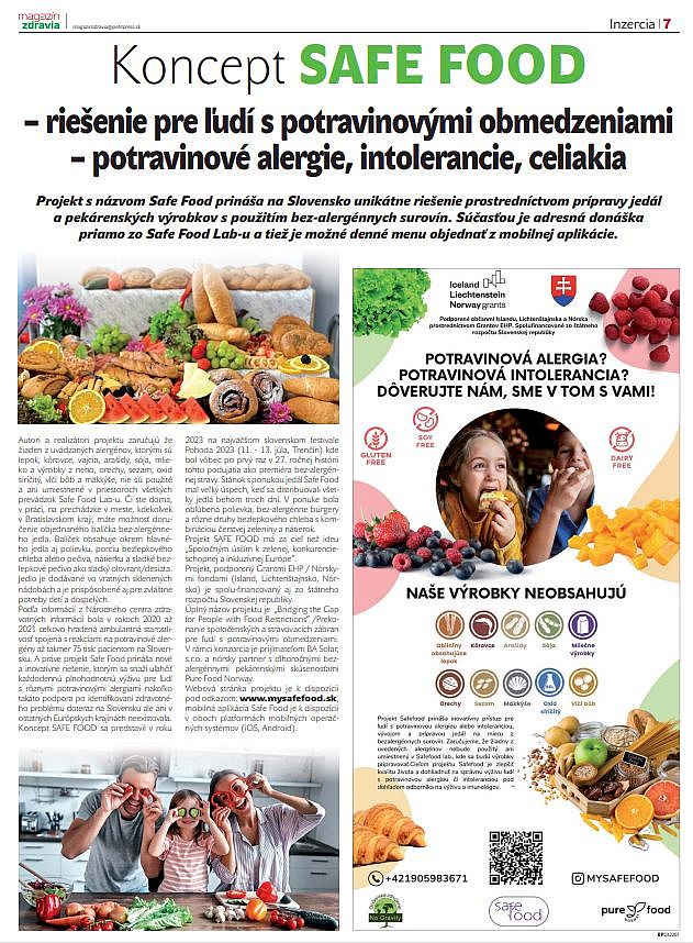 Koncept Safe Food – článok